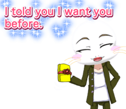 Valentine from lovely cool looks English sticker #14810737