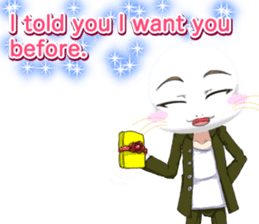 Valentine from lovely cool looks English sticker #14810737