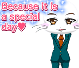 Valentine from lovely cool looks English sticker #14810762