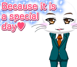 Valentine from lovely cool looks English sticker #14810762