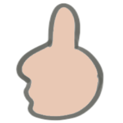 Hand sign and letters