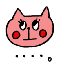 Pink cat sticker xoxo sticker #14812137