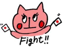 Pink cat sticker xoxo sticker #14812171