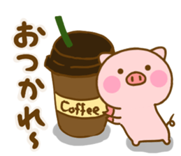 Pig perfect circle friendly sticker #14813276