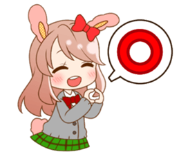 Girls of the animal sticker #14815222