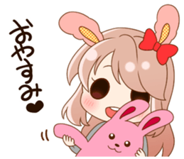 Girls of the animal sticker #14815227