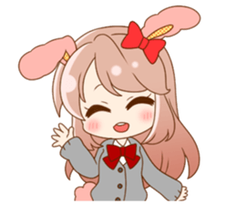 Girls of the animal sticker #14815229