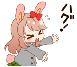 Girls of the animal sticker #14815232