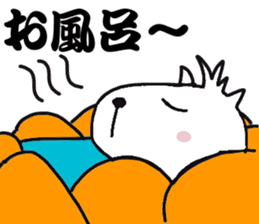 White capybara (Kansai Japan) sticker #14816368