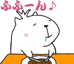 White capybara (Kansai Japan) sticker #14816370