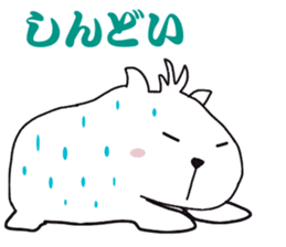 White capybara (Kansai Japan) sticker #14816374