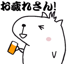 White capybara (Kansai Japan) sticker #14816379