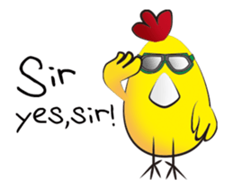 The chicken dreams of flying sticker #14816511