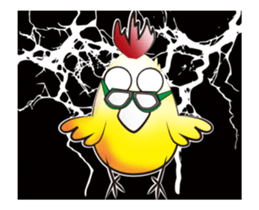 The chicken dreams of flying sticker #14816515