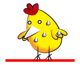 The chicken dreams of flying sticker #14816516