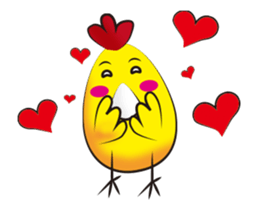 The chicken dreams of flying sticker #14816519