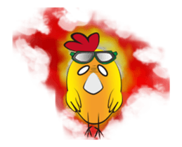 The chicken dreams of flying sticker #14816524