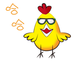 The chicken dreams of flying sticker #14816525