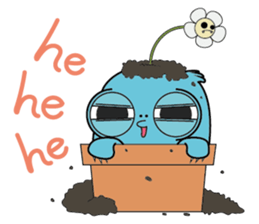 PomPom Blue Monster sticker #14817603