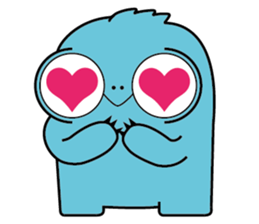 PomPom Blue Monster sticker #14817607