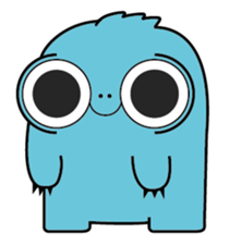 PomPom Blue Monster sticker #14817609