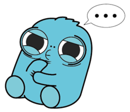 PomPom Blue Monster sticker #14817611