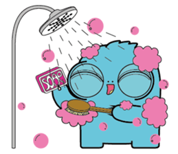 PomPom Blue Monster sticker #14817618