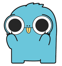 PomPom Blue Monster sticker #14817622