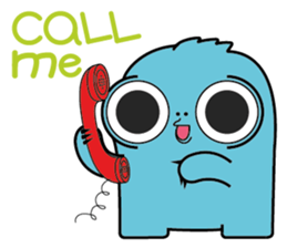 PomPom Blue Monster sticker #14817623