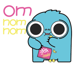 PomPom Blue Monster sticker #14817627