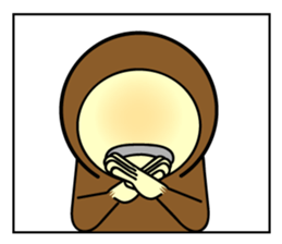 Hello with the Brown zentai! sticker #14817779