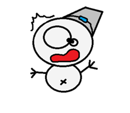 maru honnwaka a snowman sticker #14819416