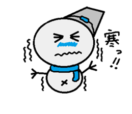 maru honnwaka a snowman sticker #14819417