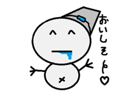 maru honnwaka a snowman sticker #14819419