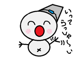 maru honnwaka a snowman sticker #14819425