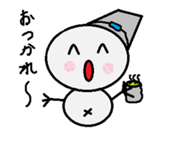 maru honnwaka a snowman sticker #14819430