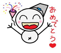 maru honnwaka a snowman sticker #14819432