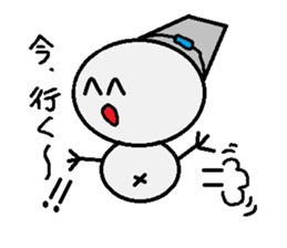 maru honnwaka a snowman sticker #14819433