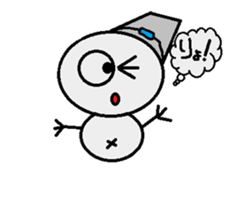 maru honnwaka a snowman sticker #14819438