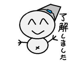maru honnwaka a snowman sticker #14819439
