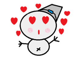 maru honnwaka a snowman sticker #14819443