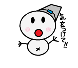 maru honnwaka a snowman sticker #14819446