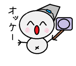 maru honnwaka a snowman sticker #14819449