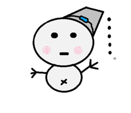 maru honnwaka a snowman sticker #14819451