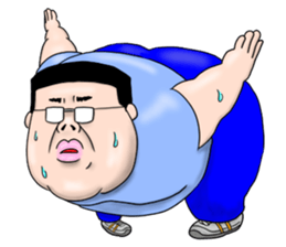 Fat and bad man sticker #14819464