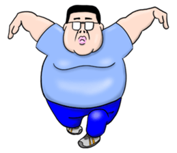 Fat and bad man sticker #14819465