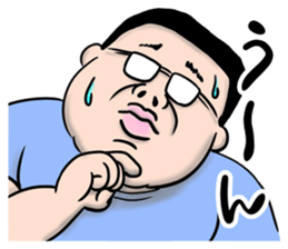 Fat and bad man sticker #14819476