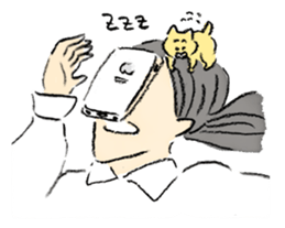 A kitten sits on her head - English Ver. sticker #14820745