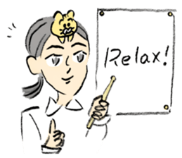 A kitten sits on her head - English Ver. sticker #14820761