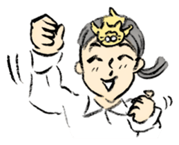 A kitten sits on her head - English Ver. sticker #14820763